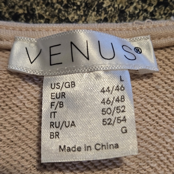 Venus Light Peach Romper Dress Sleeveless Shoulder Ties Front Pockets Women L - Picture 8 of 12